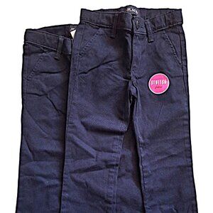 Children's Place Size 4 Dark Navy Blue Stretch Straight Leg Adj Waist Pants